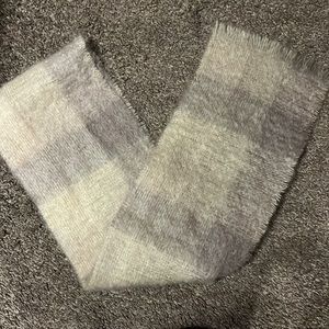 Irish scarf made at Foxford in Ireland. Cream and brown..